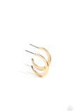 Paparazzi - Royal Runway - Gold Hoops Earrings