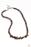 Paparazzi - Wild Woodcutter - Brass Wooden Beaded Necklace