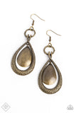 Paparazzi - Forged Flare - Brass Earrings