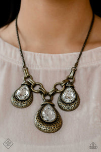 Paparazzi - Built Beacon - Brass Necklace