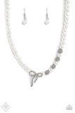 Paparazzi - Classy Cadenza -  White Pearl Necklace