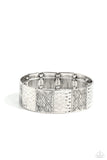 Paparazzi - Textured Traveler - Silver Bracelet