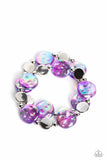 Paparazzi - Discus Throw - Purple Stretch Bracelet