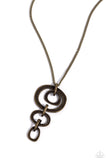 Paparazzi - Tranquil Trickle - Long Brass Necklace