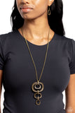 Paparazzi - Tranquil Trickle - Long Brass Necklace