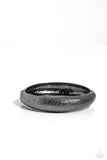 Paparazzi - Rippling Reunion - Black Hinged Bracelet