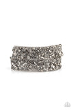 Paparazzi Accessories - CRUSH To Conclusions - Silver Bracelet - Travona's Dazzling Jewels