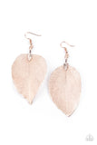 Paparazzi - Leafy Legacy - Rose Gold Earrings