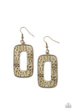 Paparazzi - Primal Elements - Brass Earrings