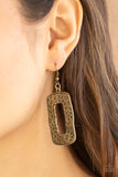 Paparazzi - Primal Elements - Brass Earrings