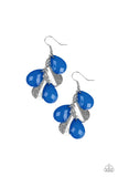 Paparazzi Accessories - Seaside Stunner - Blue Earrings - Travona's Dazzling Jewels