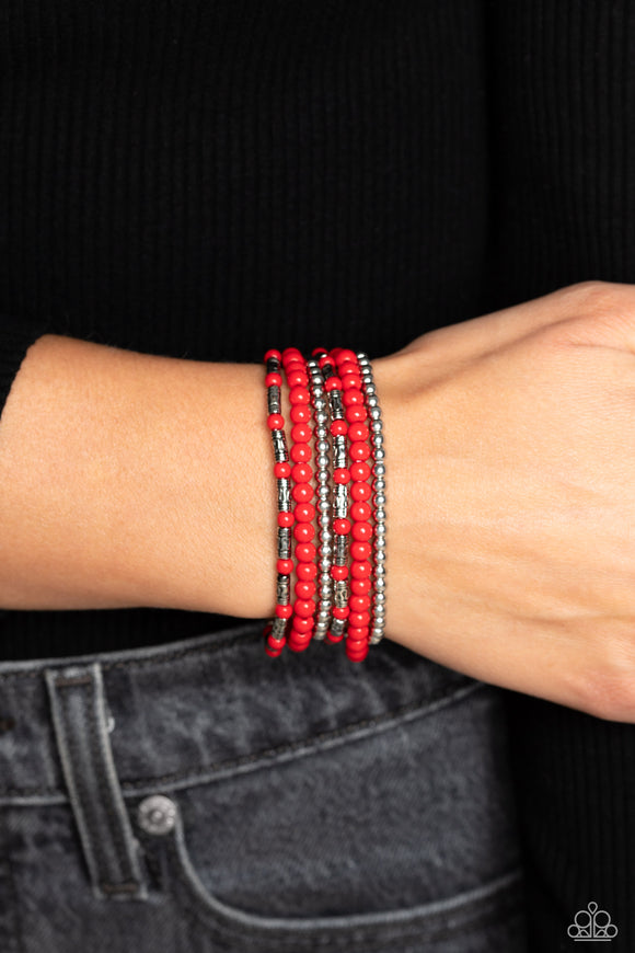 Paparazzi - Mythical Magic - Red Bracelet