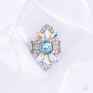 Paparazzi - GLISTEN Here! - Blue Iridescent Statement Ring