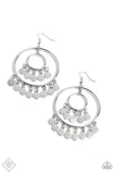 Paparazzi - Caviar Command - Silver Earrings