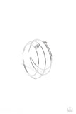 Paparazzi - Theater HOOP - White Hoop Earrings