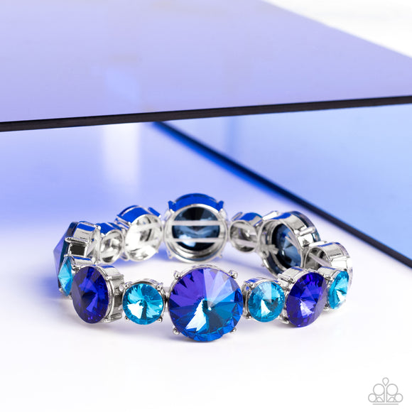 Paparazzi - Refreshing Radiance - Blue Stretch Bracelet