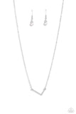 Paparazzi - INITIALLY Yours - L - White Necklace