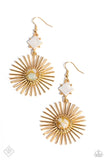 Paparazzi - Seize the Sunburst - Gold Earrings