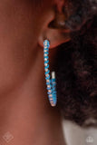 Paparazzi - Put a STRING on It - Blue Hoop Earrings