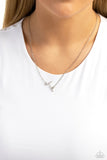 Paparazzi - INITIALLY Yours - T - White Necklace