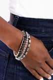 Paparazzi - Monochromatic Maverick - Black Bracelet