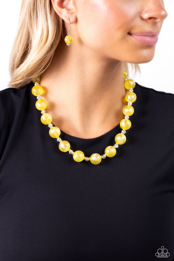 Paparazzi - Timelessly Tantalizing - Yellow Necklace