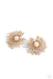 Paparazzi - Fancy Fireworks - Gold Earrings