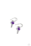 Paparazzi - Key Performance - Purple Hoop Earrings