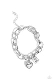 Paparazzi - Guess Now Its INITIAL - White - B Bracelet