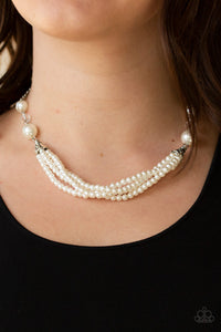 Paparazzi - One-WOMAN Show- White Necklace