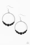 Paparazzi Accessories - Self-Made Millionaire - Black Earrings - Travona's Dazzling Jewels