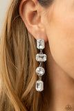Paparazzi - Cosmic Heiress - White Earrings
