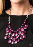 Paparazzi Accessories - Sorry To Burst Your Bubble - Purple Necklace - Travona's Dazzling Jewels