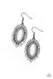 Paparazzi Accessories - Trophy Shimmer - Black Earrings - Travona's Dazzling Jewels