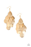 Paparazzi Accessories - Chime Time - Gold Earrings - Travona's Dazzling Jewels