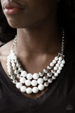 Paparazzi Accessories - Dream Pop - White Necklace - Travona's Dazzling Jewels