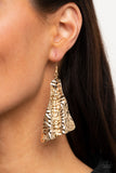 Paparazzi - How FLARE You! - Gold Earrings