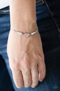 Paparazzi - Big-Hearted Beam - Pink Bracelet