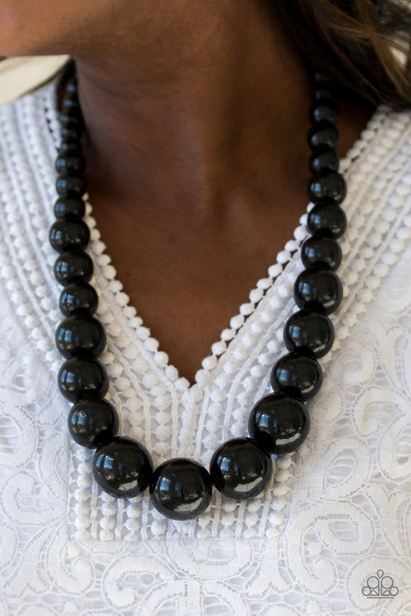 Paparazzi - Effortlessly Everglades - Black Necklace