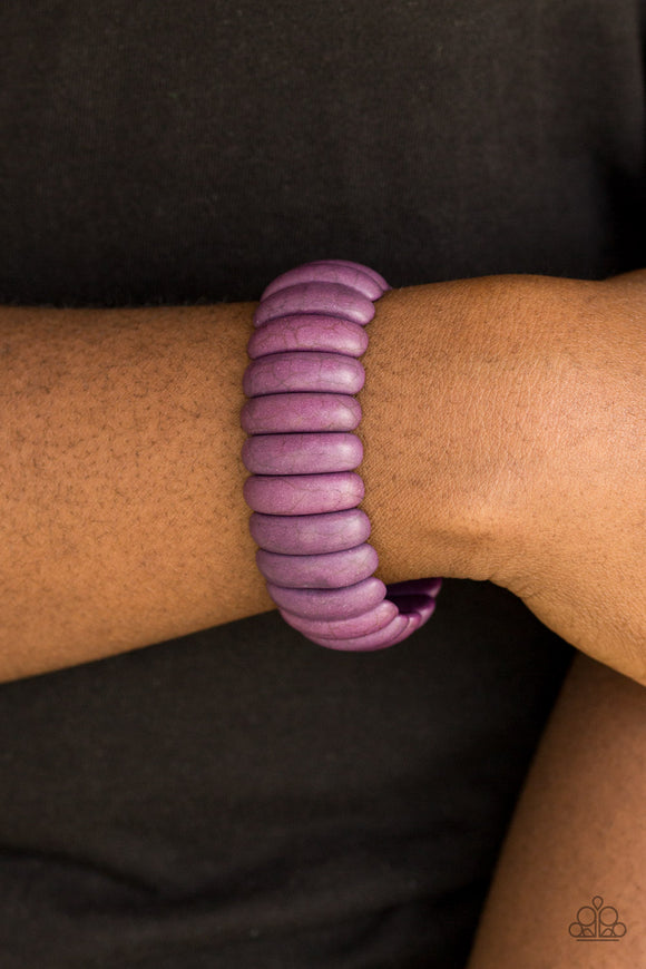 Paparazzi - Peacefully Primal - Purple Stretch Bracelet