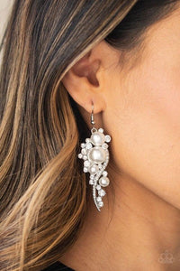 Paparazzi - High-End Elegance - White Pearl Earrings 