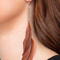 Paparazzi - West Side Western - Orange Earrings