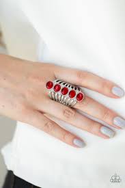 Paparazzi Accessories - BLING Your Heart Out - Red Ring