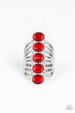 Paparazzi Accessories - BLING Your Heart Out - Red Ring